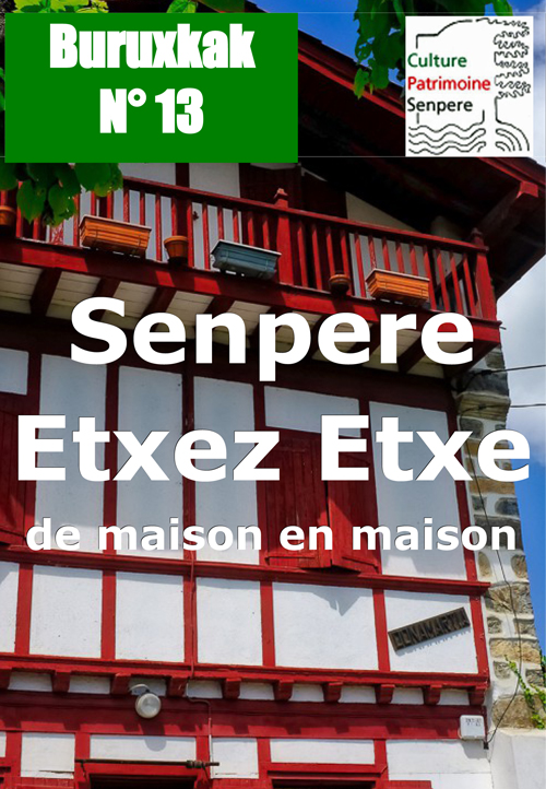 Page de couverture du Buruxkak n° 13 - Senpere Etxez Etxe - de maison en maison