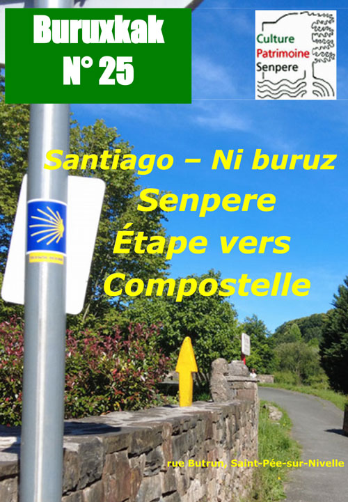 Page de couverture du Buruxkak n° 25 -Santiago – Ni buruz Senpere Étape vers Compostelle