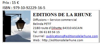 Coordonnée des éditions de la Rhune