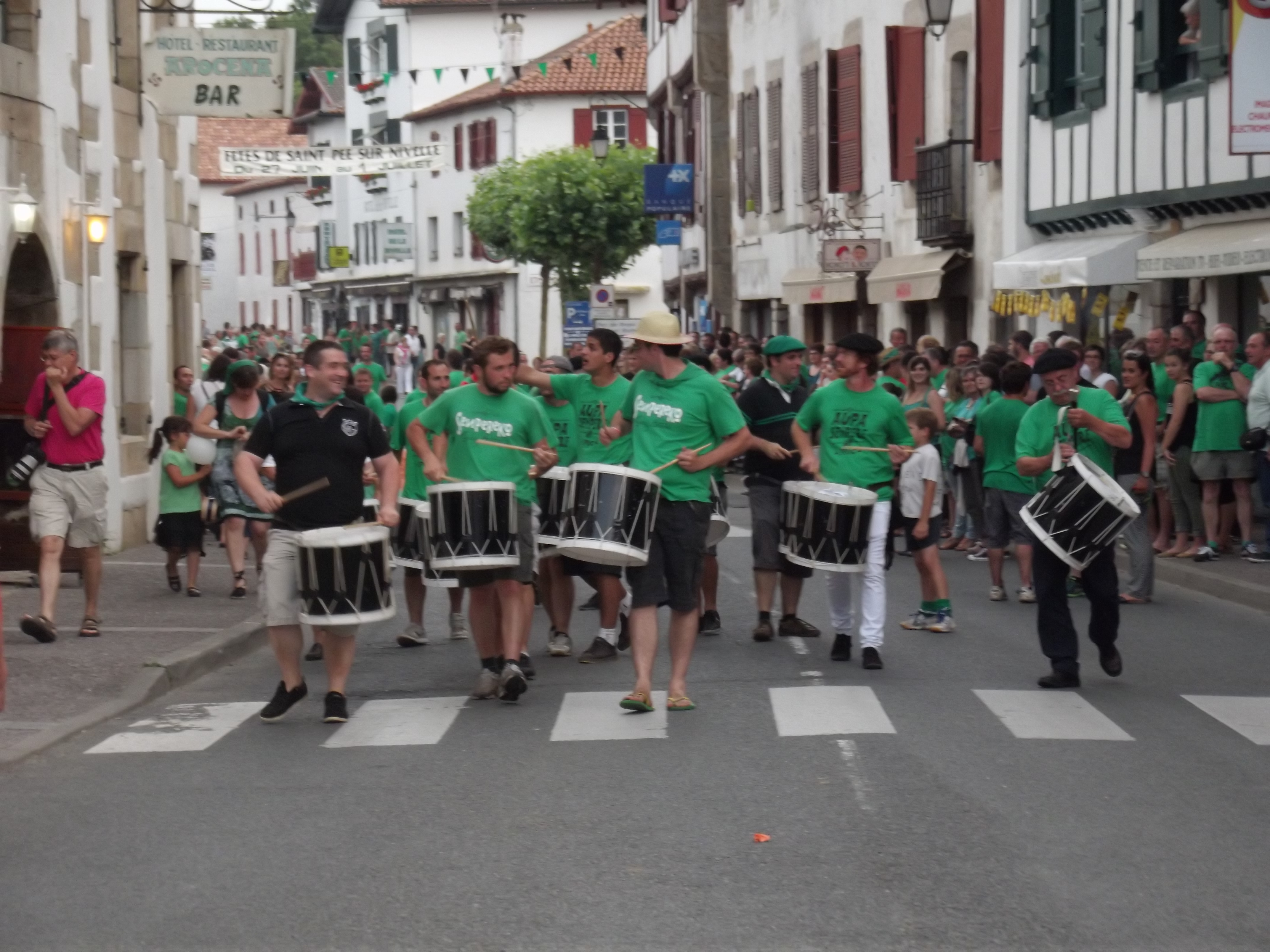 Photographies du retour de l'équipe de Rugby championne de France en 2016 à Saint-Pée-sur-Nivelle